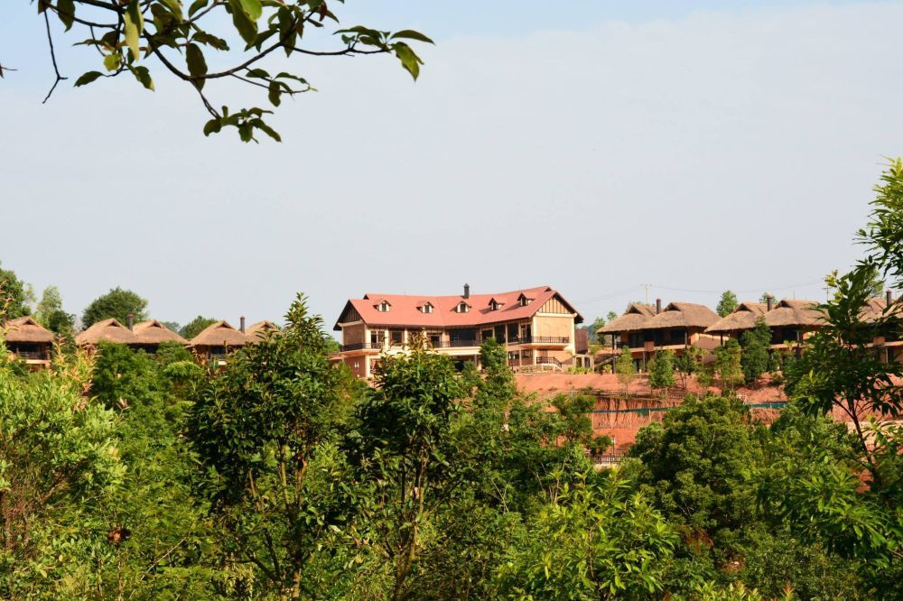 Blick auf die Kalaw Hill Lodge, Myanmar Reise
