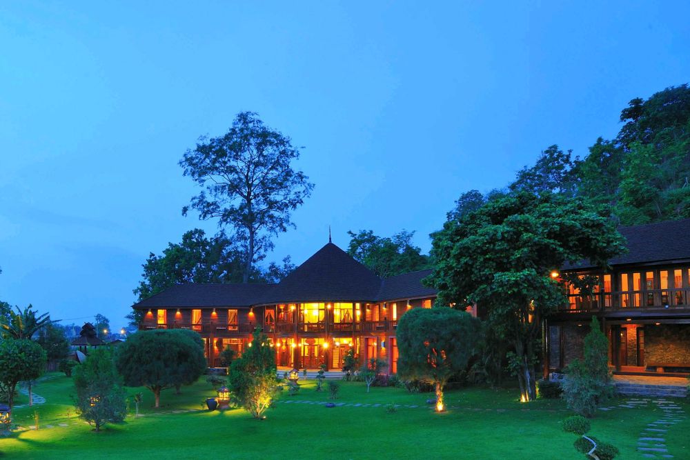 Außenbereich des Pristine Lotus Resorts, Inle See, Myanmar Reise