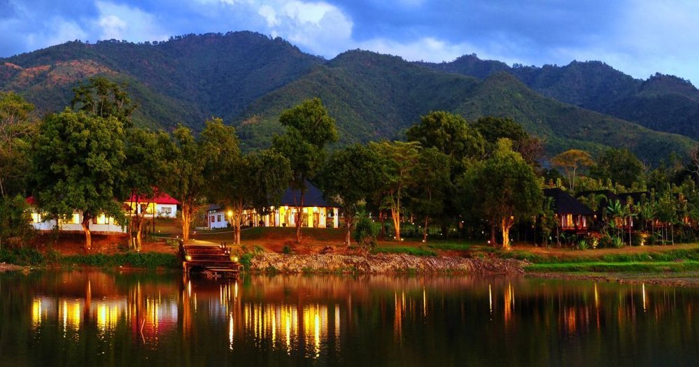Ausblick über das Villa Inle Resort & Spa, Myanmar Reise